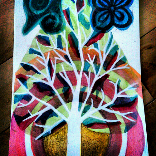 Rhubarb Leaf and Adinkra symbol