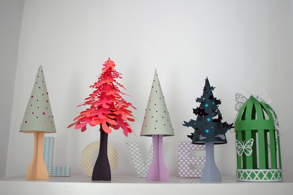 paper cut trees