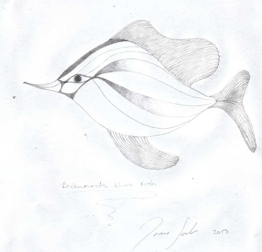 backwards elvis fish