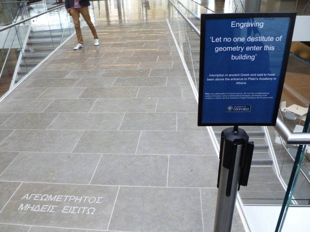 destitute of geometry, oxford math institute