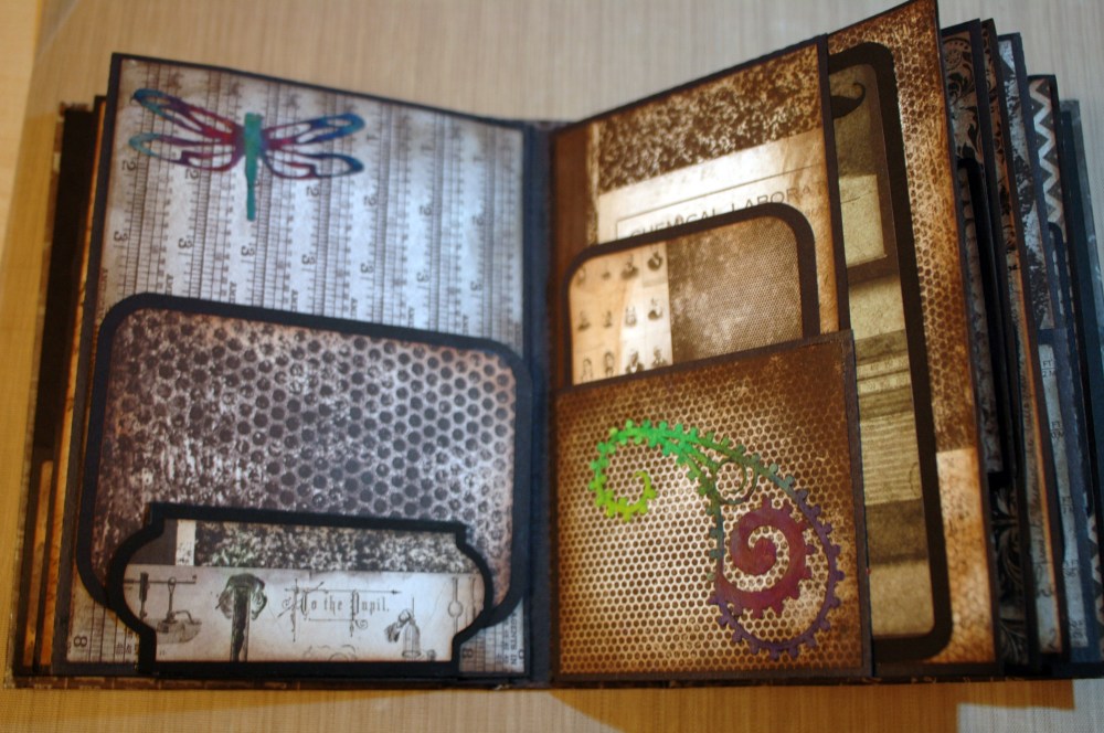 Kathy Orta All occasions Mini Album with Tim Holtz Laboratory Paper
