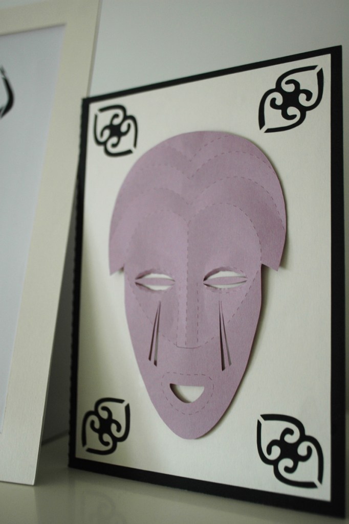 nubian treasures african mask card svg paper cutting template