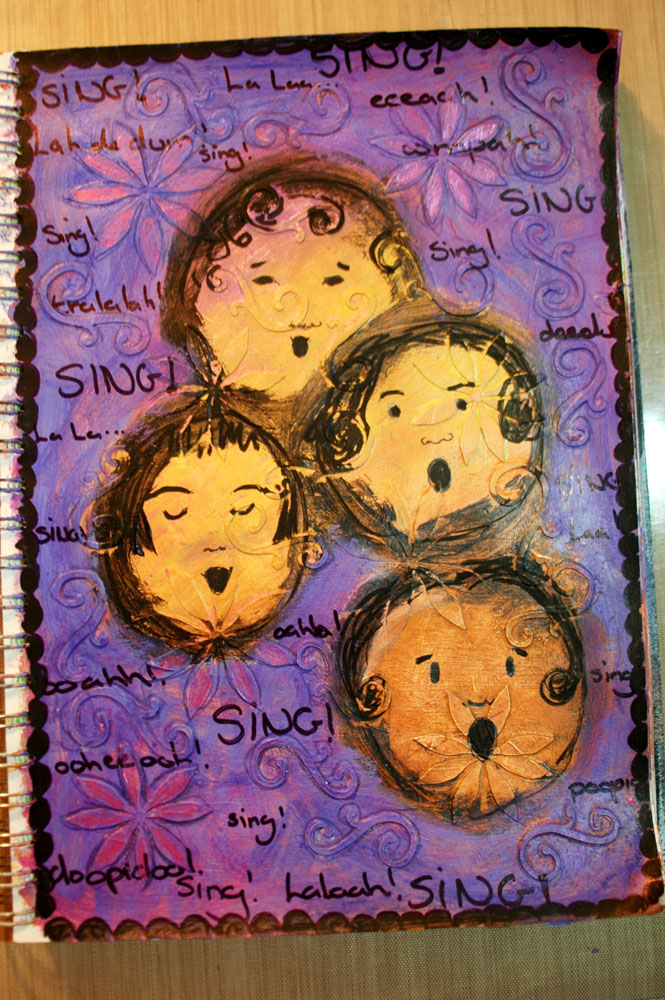 sing art journaling 