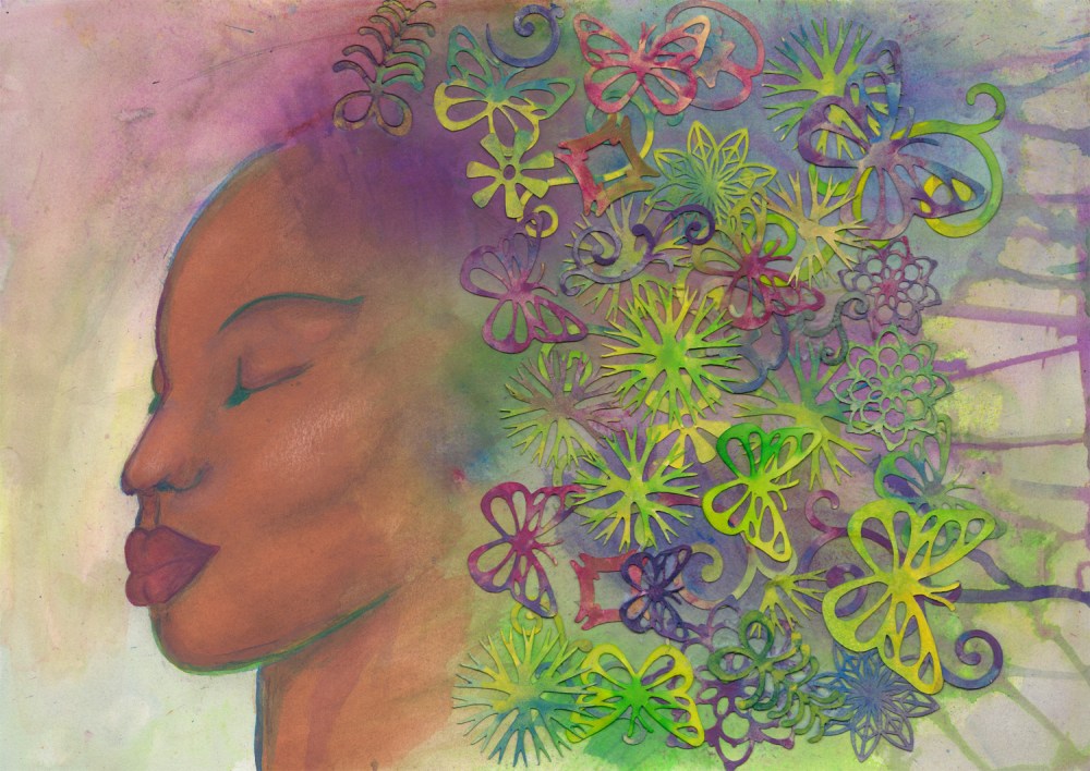 lifebok 2014 - spray ink with paper cuts