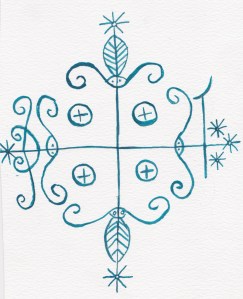 veve cross painting art joanne seale