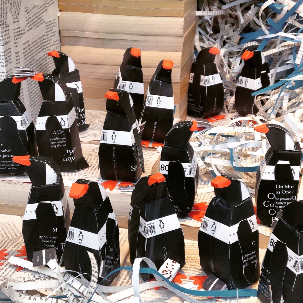 Foyles bookstore penguin window display photograph joanne seale