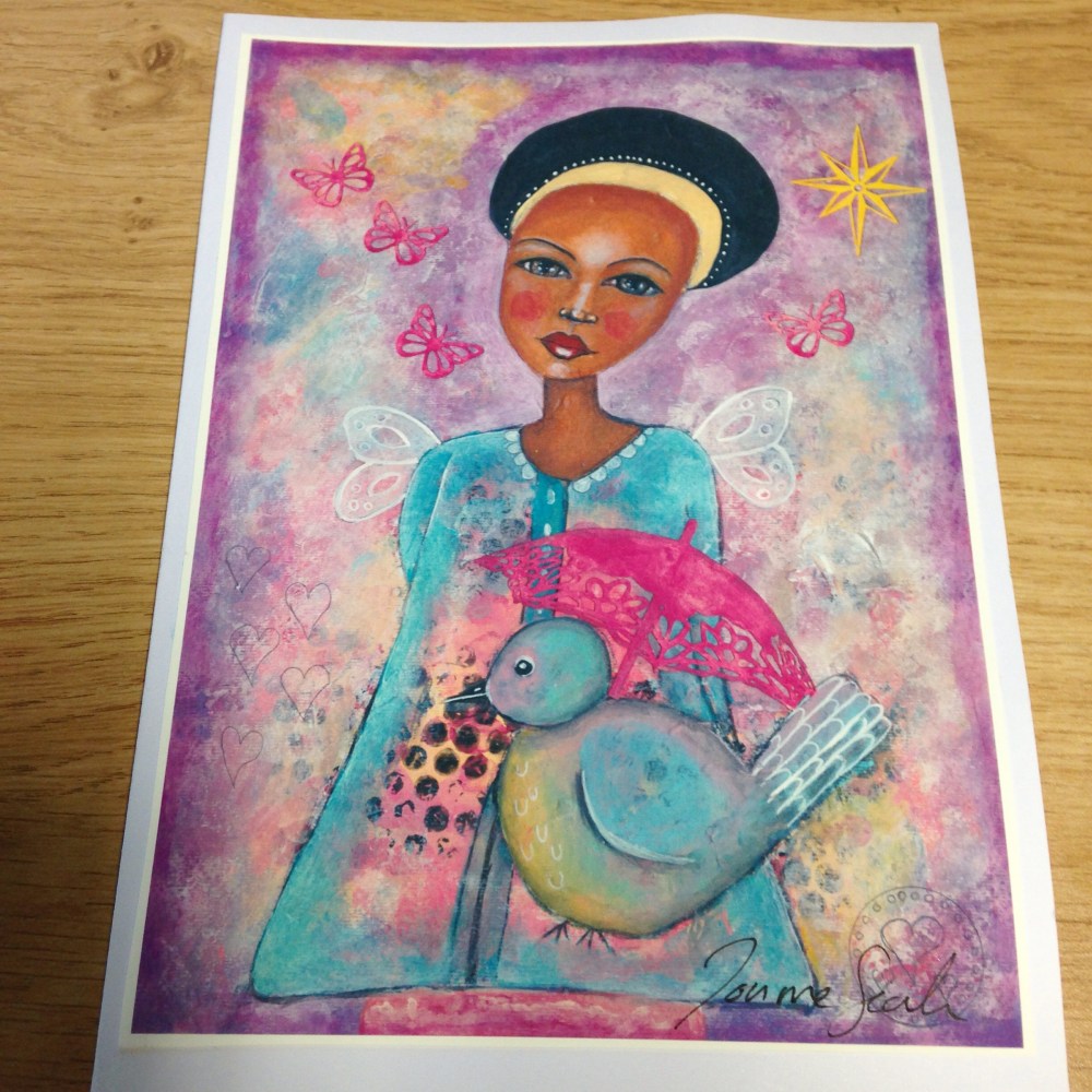 Cute girl mothers day card joanne seale