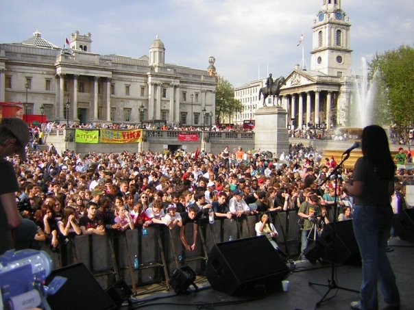Vjing in Trafalgar square