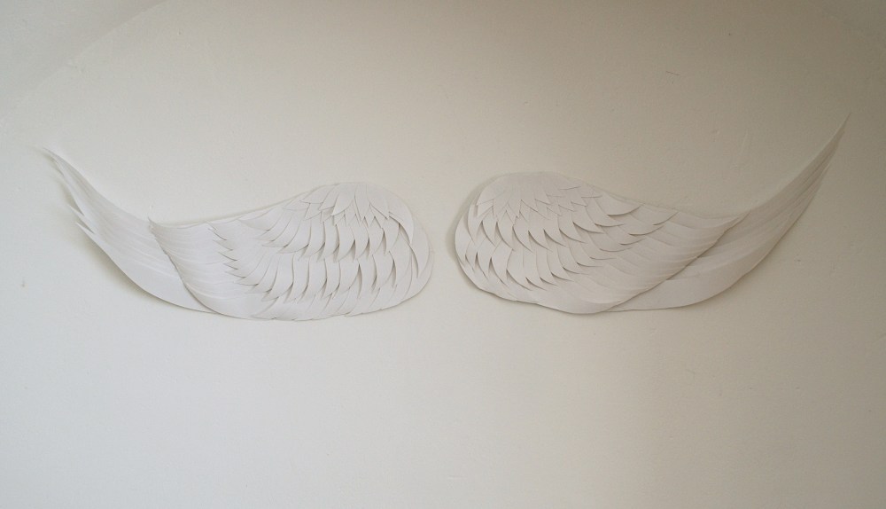 Wing Wall art paper cutting template svg cut file joanne seale