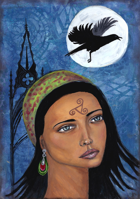 goddess morrigan painting joanne seale
