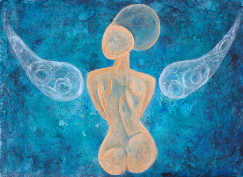 womans back painting Joanne seale