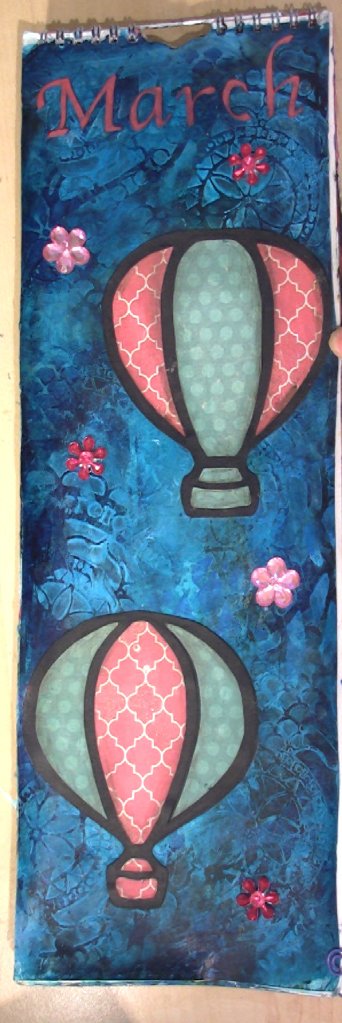 march calendar art journal page joanne seale