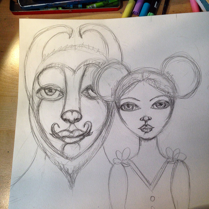 beaut and beast sketch art joanne seale