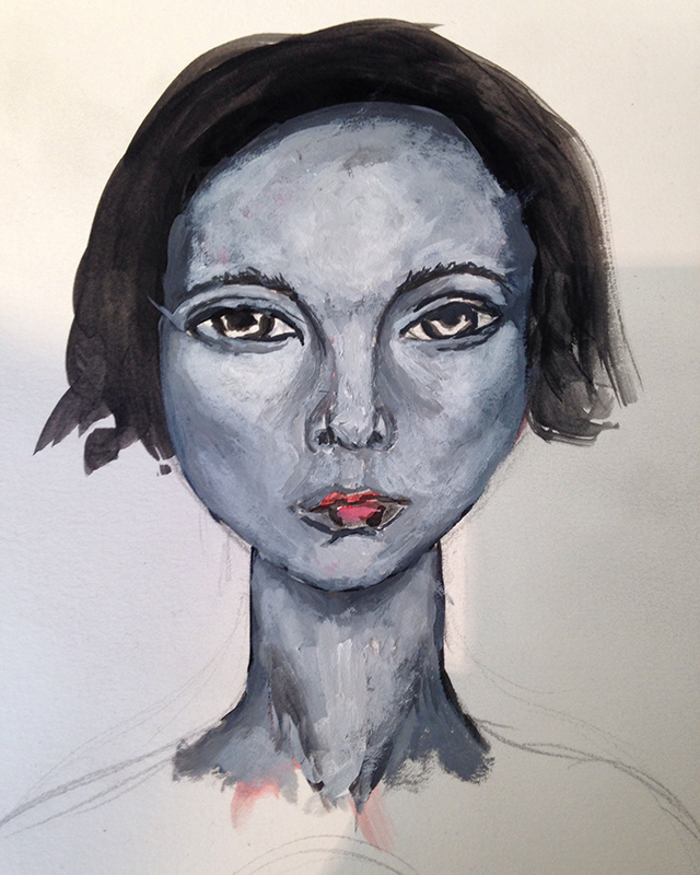 snow white painting art wip joanne seale