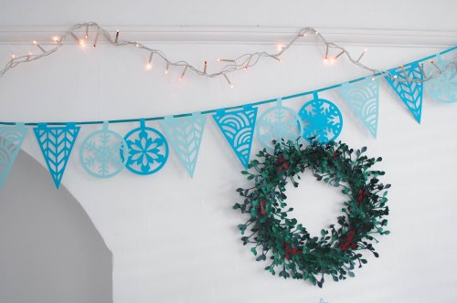 paper cut christmas decorations wreath joanne seale
