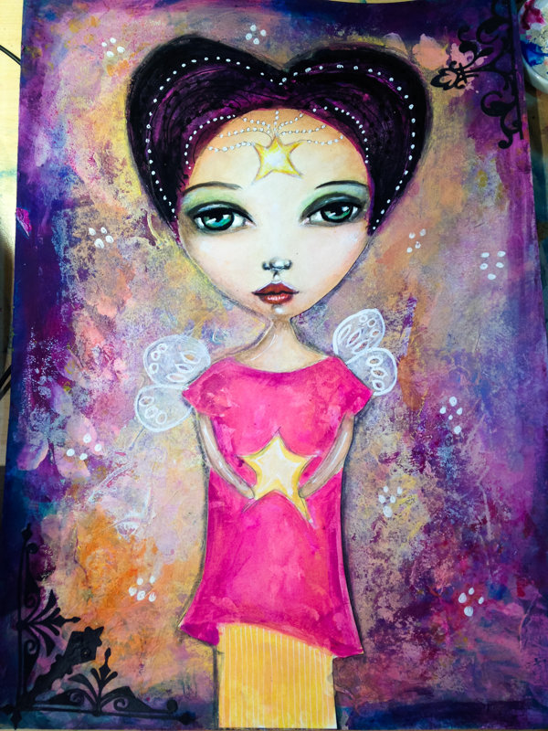 whimsical girm painting joanne seale