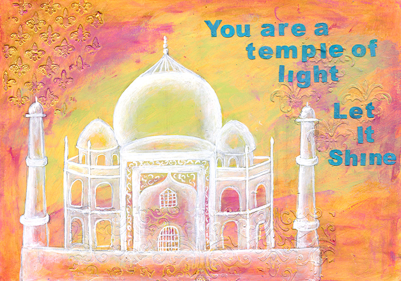 shine your light temple of light painting art joanne seale
