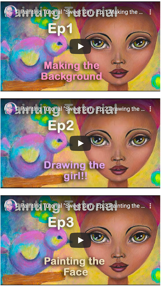 sweet girl art painting tutorial joanne seale
