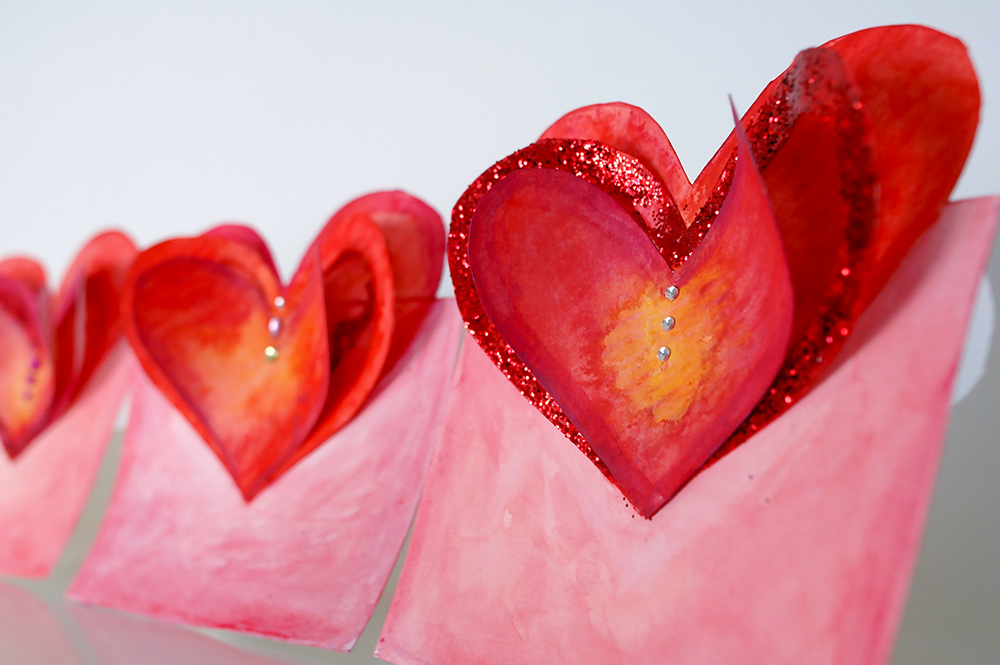 standing hearts tutorial art craft joanne seale