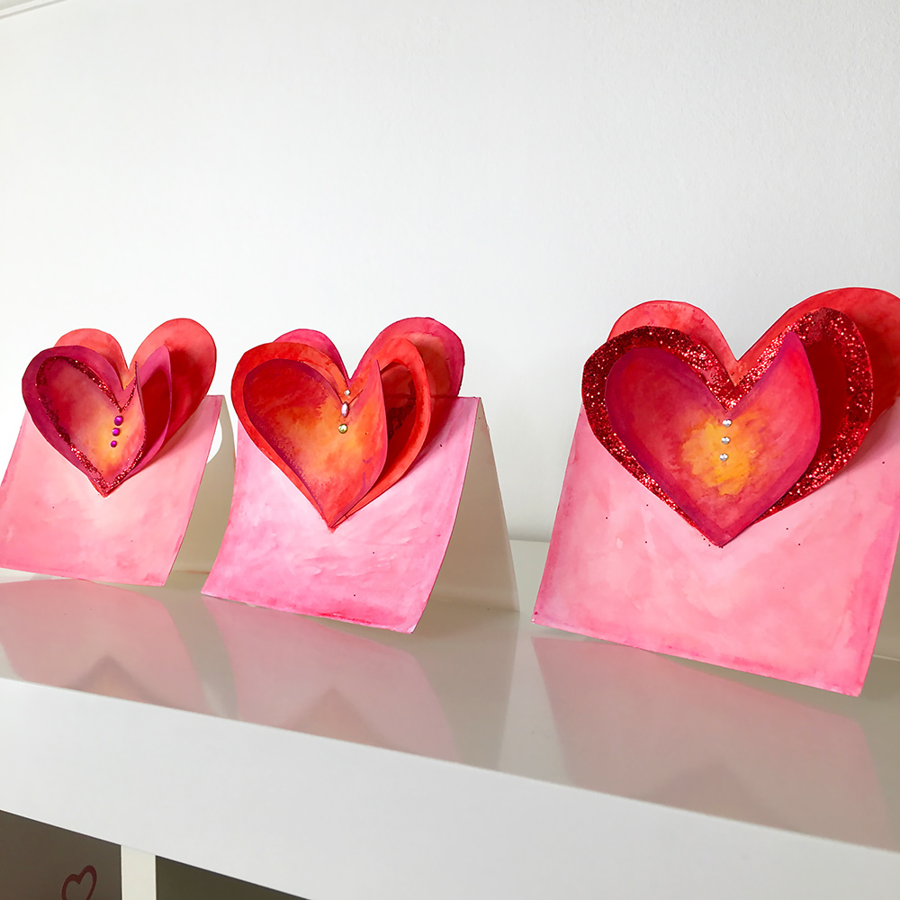 standing hearts tutorial art craft joanne seale