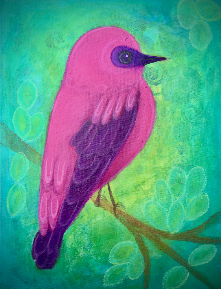 Colorful Bird colorful bird painting joanne seale
