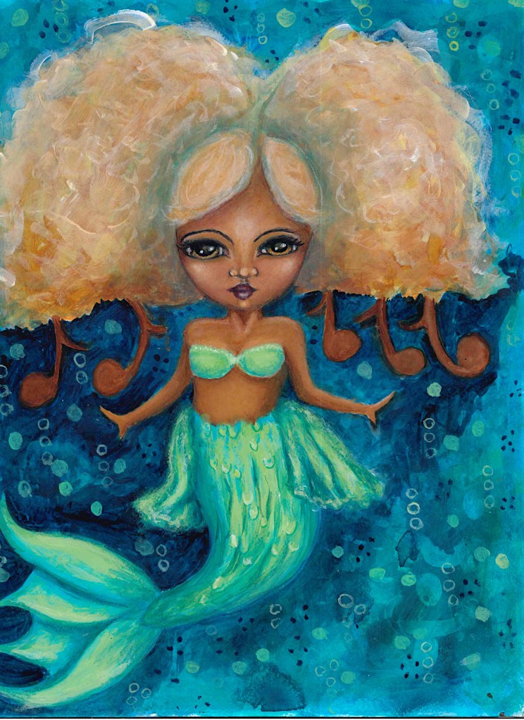 painting mermaid siren joanne seale