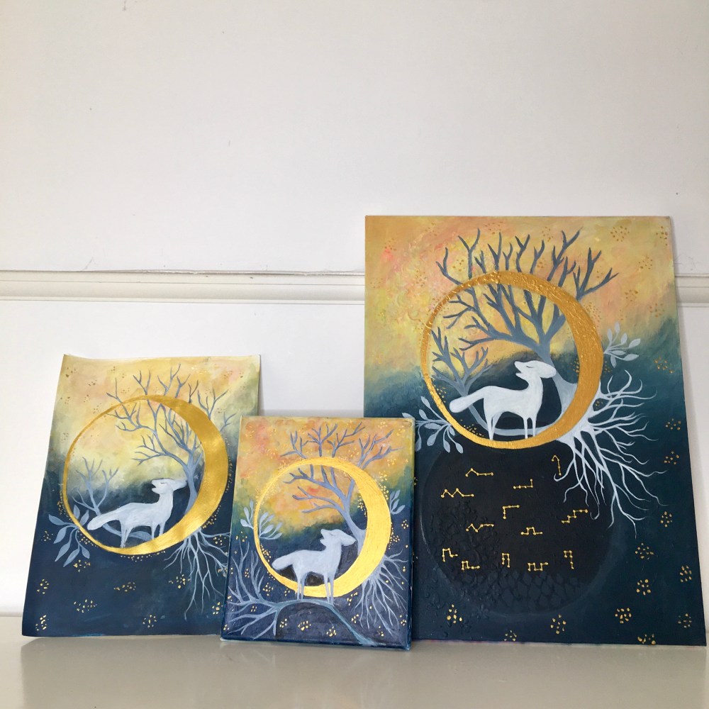 wolf moon paintings joanne seale