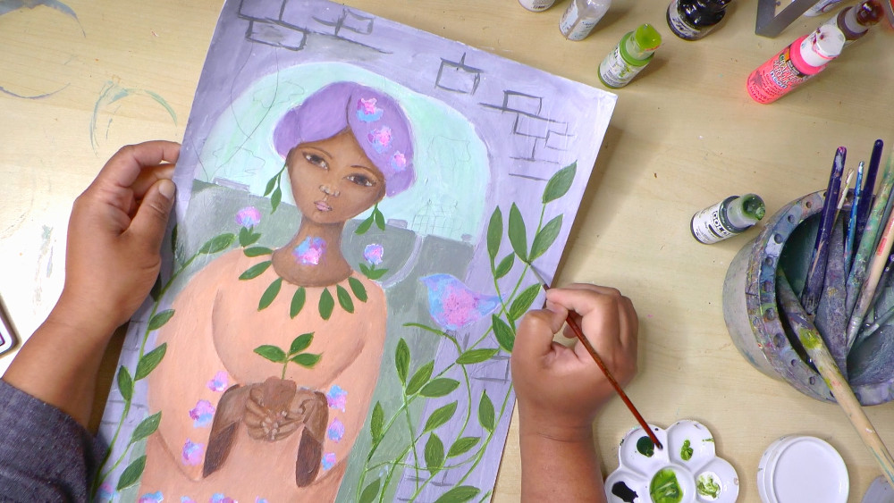 The Gardener painting Joanne Seale