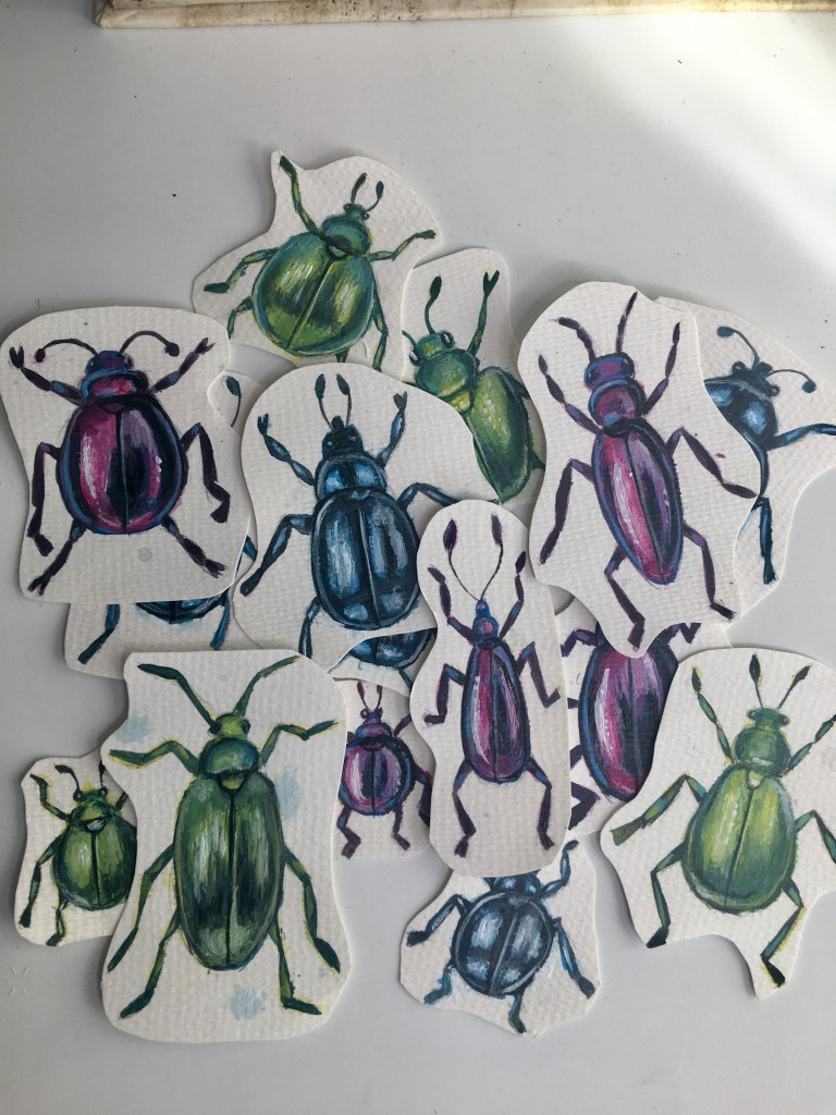 Beetle  painting joanne seale
